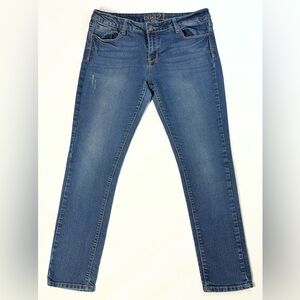 Rue21 Low Rise Straight Jeans Women's 13/14 Long Blue 5-Pocket Dark Wash A-30